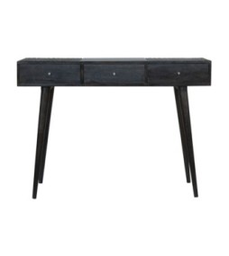 Ash Black 3 Drawer Console Table