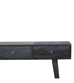 Ash Black 3 Drawer Console Table