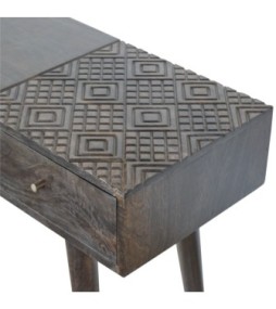 Ash Black 3 Drawer Console Table