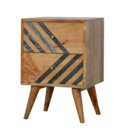 Table de chevet à motif ardoise