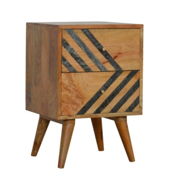 Table de chevet à motif ardoise
