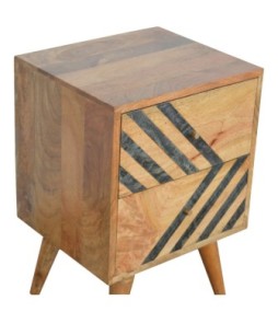 Table de chevet à motif ardoise