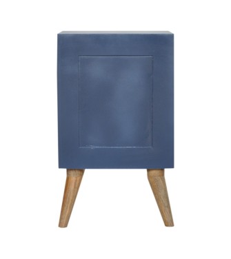 Table de chevet bleu marine à 4 tiroirs