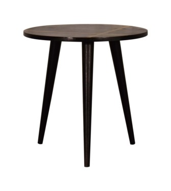 Walnut Gold Inlay End Table