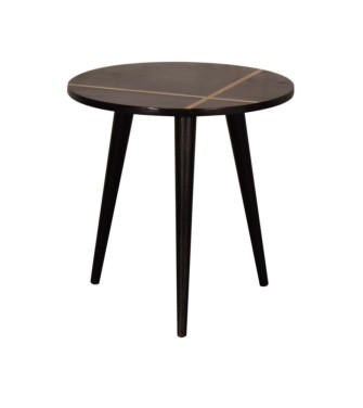 Walnut Gold Inlay End Table