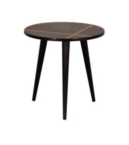 Walnut Gold Inlay End Table