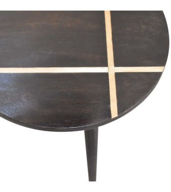 Walnut Gold Inlay End Table