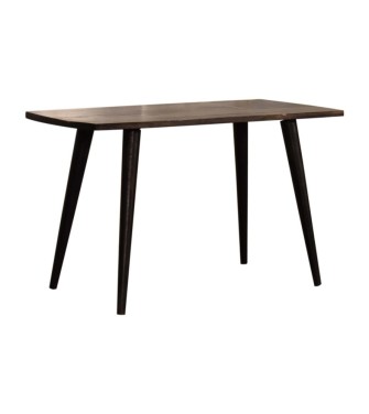 Table basse en frêne avec incrustations de laiton noir