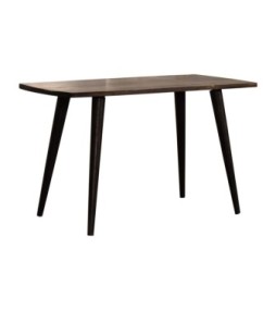 Table basse en frêne avec incrustations de laiton noir
