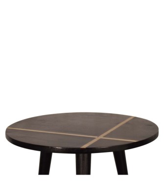 Walnut Gold Inlay End Table