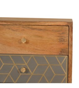 Table de chevet Dice à 3 tiroirs