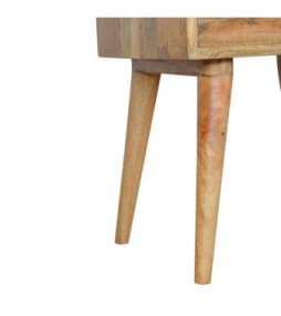 Table de chevet à fente ouverte avec plateau blanc