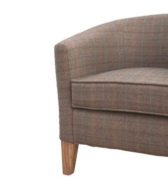 Upholstered Tweed Tub Chair