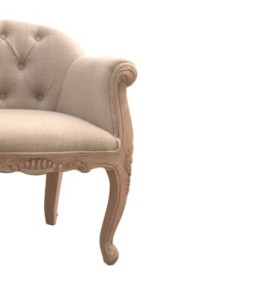 Fauteuil capitonné profond de style français