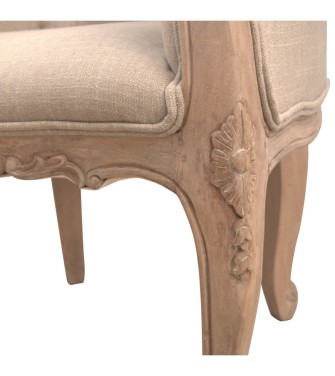 Fauteuil capitonné profond de style français