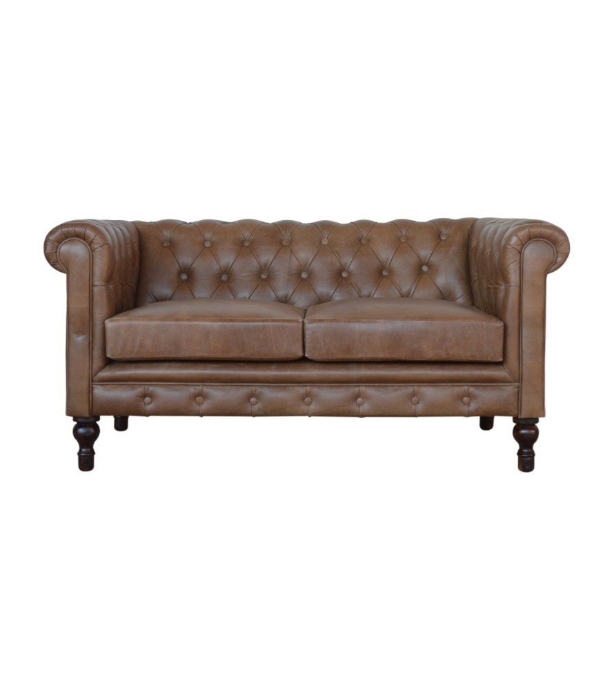 Chesterfield en cuir de buffle