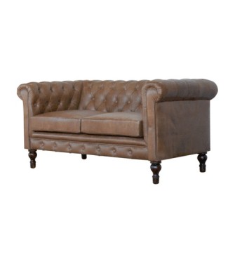 Chesterfield en cuir de buffle