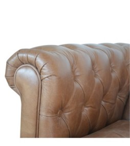 Chesterfield en cuir de buffle