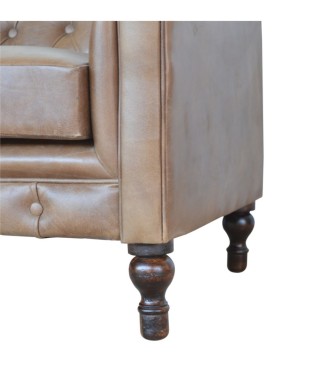 Chesterfield en cuir de buffle