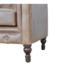 Chesterfield en cuir de buffle