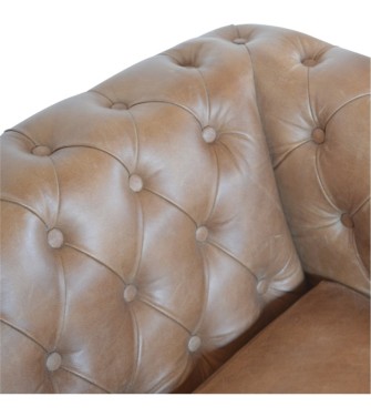 Chesterfield en cuir de buffle
