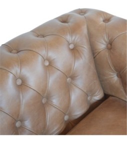 Chesterfield en cuir de buffle