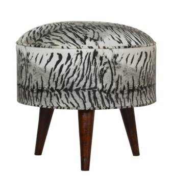 Zebra Print Footstool