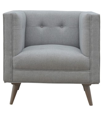Grey Tweed Armchair