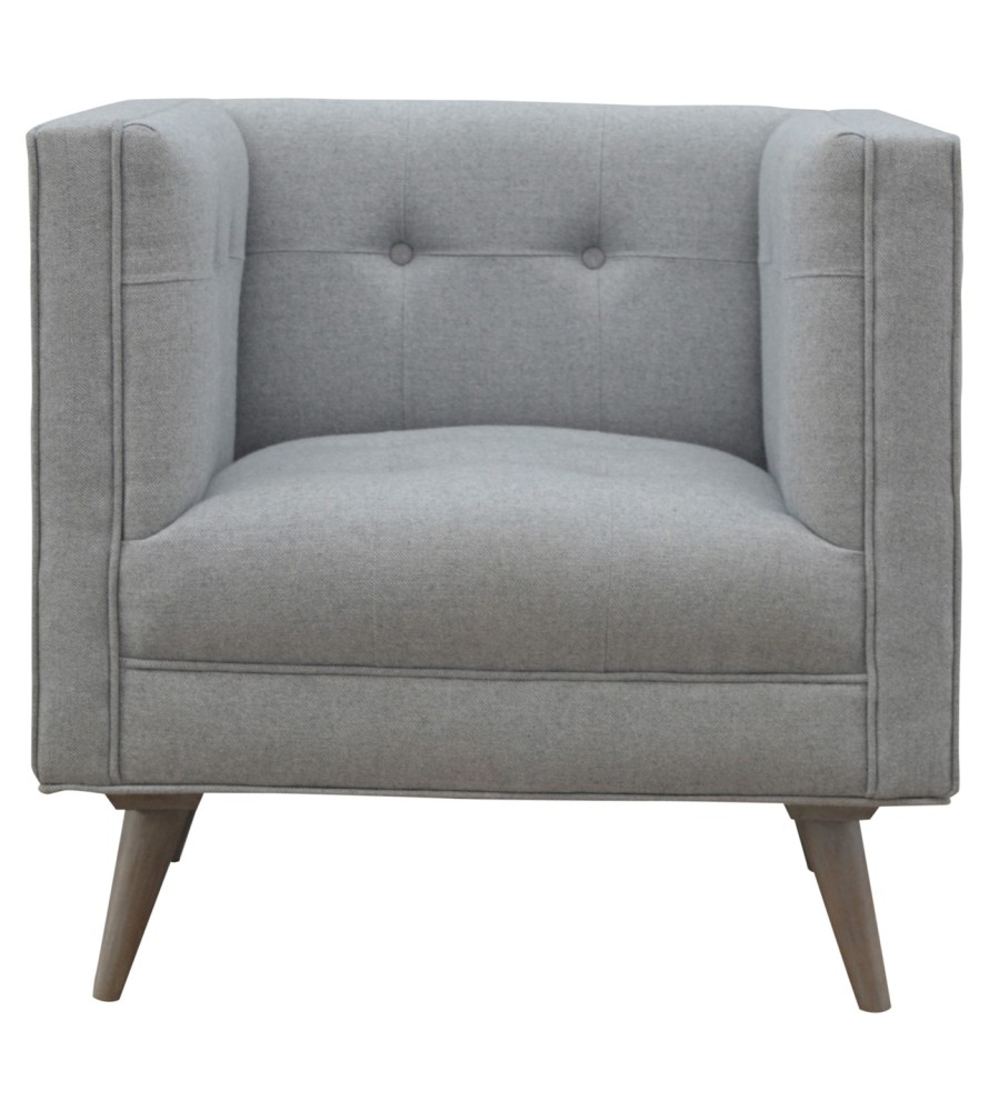 Grey Tweed Armchair