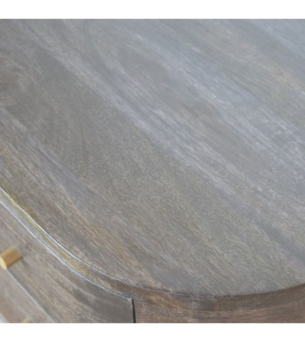 Table de chevet noir cendré avec pieds en laiton