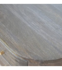 Table de chevet noir cendré avec pieds en laiton