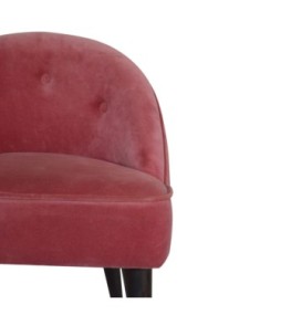 Pink Velvet Deep Button Chair