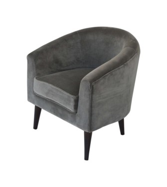 Fauteuil de style nordique en velours gris