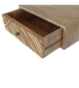 Table de chevet sculptée à lignes flottantes