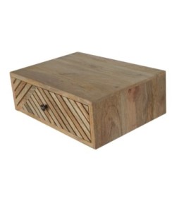 Table de chevet sculptée à lignes flottantes