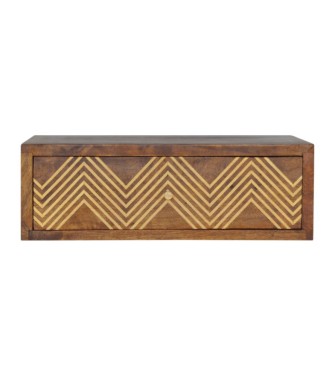 Table de chevet murale à chevrons