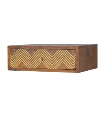 Table de chevet murale à chevrons