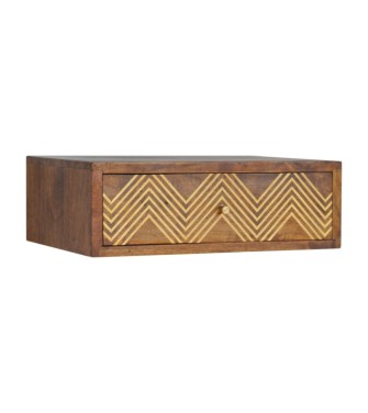 Table de chevet murale à chevrons