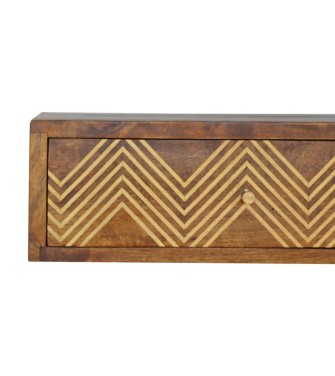Table de chevet murale à chevrons