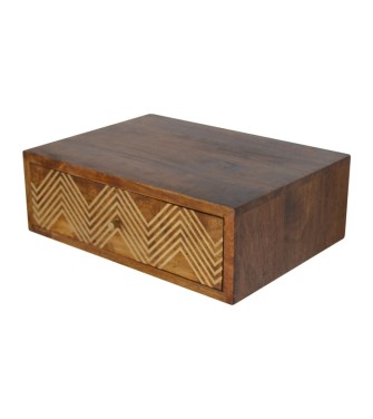 Table de chevet murale à chevrons