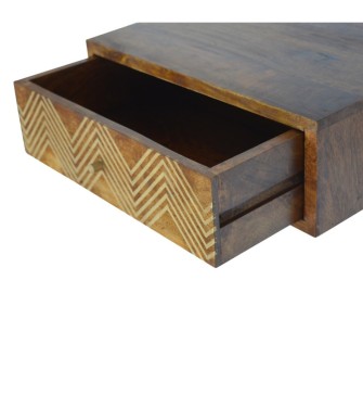 Table de chevet murale à chevrons