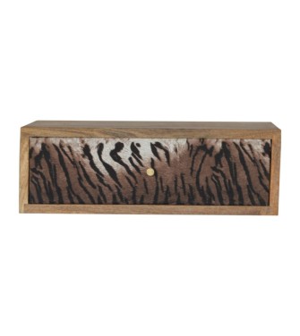 Table de chevet flottante à imprimé animal