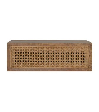 Table de chevet murale en rotin