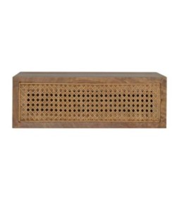 Table de chevet murale en rotin
