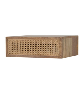 Table de chevet murale en rotin