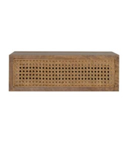 Table de chevet murale en rotin