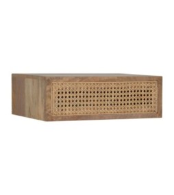 Table de chevet murale en rotin