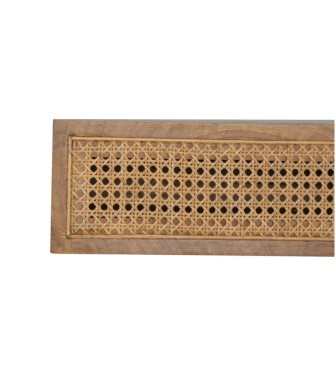 Table de chevet murale en rotin