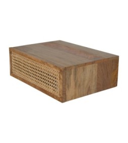 Table de chevet murale en rotin