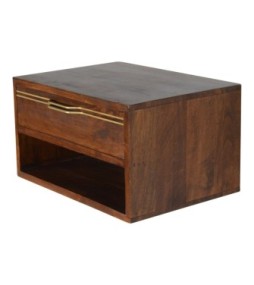 Table de chevet avec poignée flottante en laiton